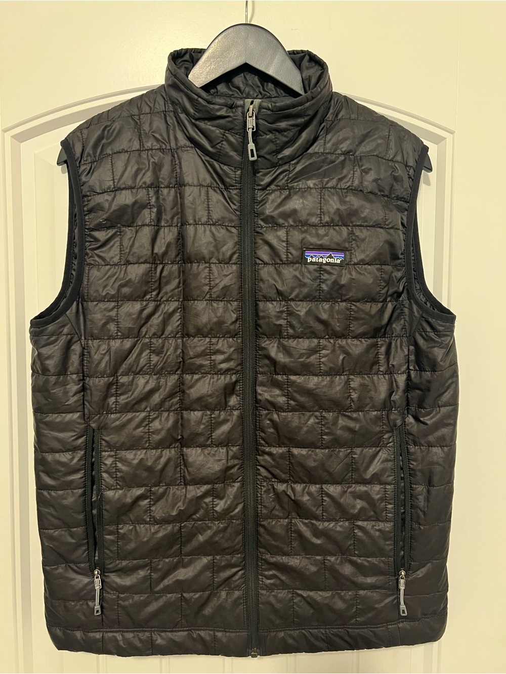 Patagonia Black Quilted Down-Style Vest